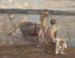 Christian Landenberger - Badende Knaben am Seeufer.webp