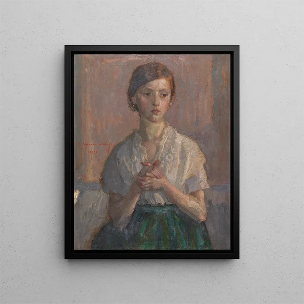 Fille in preghiera - Christian Landenberger — quadro incorniciato alla parete