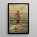 Ragazzo sul lago - Christian Landenberger — quadro incorniciato alla parete
