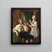 interno con una giovane coppia - Christian Ludvig Knutzen — quadro incorniciato alla parete