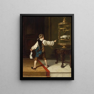Christian Ludwig Bokelmann - Schuhputzerjunge und Kakadu.webp