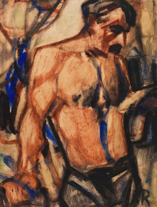 Christian Rohlfs - Arbeiter mit nacktem Oberkrper.webp