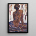 Nu femminile visto di schiena - Christian Rohlfs — quadro incorniciato alla parete