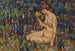 Nu femminile con mazzo di fiori gialli Ragazza nel prato - Christian Rohlfs — vista dell’opera