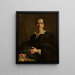 Autoritratto che tiene un ritratto in miniatura del principe di Liechtenstein - Christian Seybold — quadro incorniciato alla parete