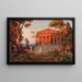 Paesaggio ideale con tempio - Christian Wilberg — quadro incorniciato alla parete