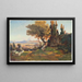 Paesaggio aperto nella campagna romana - Christian Wilberg — quadro incorniciato alla parete