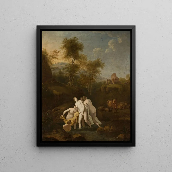 Bagno delle ninfe - Christian Wilhelm Ernst Dietrich — quadro incorniciato alla parete