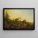 Paesaggio con mulini ai margini di un bosco - Christian Wilhelm Ernst Dietrich — quadro incorniciato alla parete