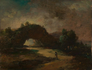 Christian Wilhelm Ernst Dietrich - Landschaft mit einem von Buschwerk berwachsenen Felsenbogen.webp