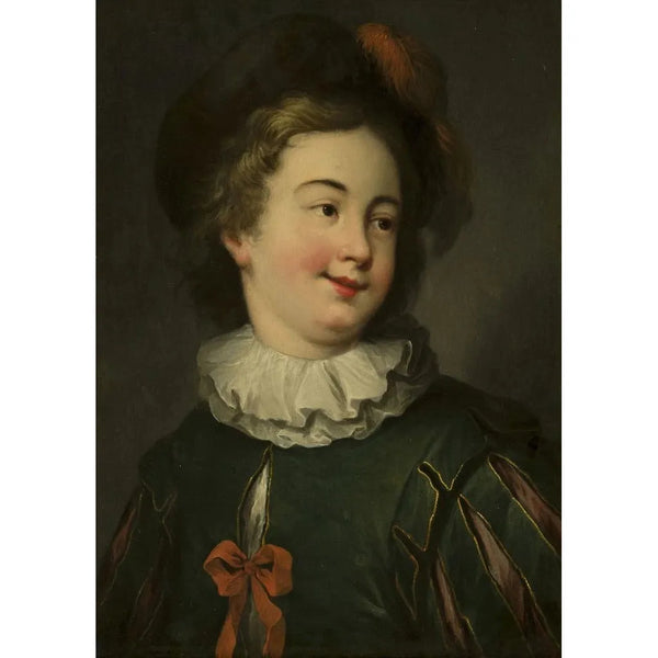 Ritratto di un ragazzo - Christian Wilhelm Ernst Dietrich — quadro incorniciato alla parete