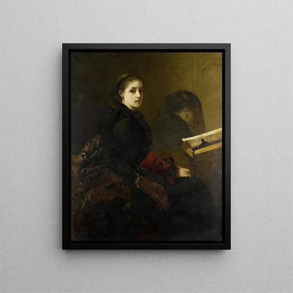 La preghiera interrotta - Christoffel Bisschop — quadro incorniciato alla parete