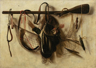 Christoffel Pierson - Still life with falconry instruments.webp