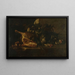 Nature morte con carne e uccelli morti - Christoffel Puytlinck — quadro incorniciato alla parete
