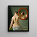 Una donna nuda che si acconcia davanti a uno specchio - Christoffer Wilhelm Eckersberg — quadro incorniciato alla parete