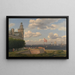 Vista sulla costa svedese dai bastioni del castello di Kronborg - Christoffer Wilhelm Eckersberg — quadro incorniciato alla parete