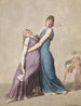 Una donna sostiene un'altra donna svenuta leggendo una lettera - Christoffer Wilhelm Eckersberg — vista dell’opera
