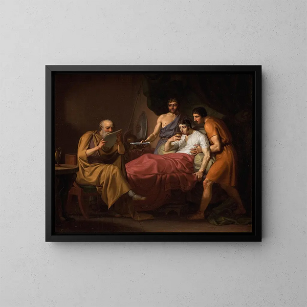 Alessandro il Grande sul suo letto di morte - Christoffer Wilhelm Eckersberg — quadro incorniciato alla parete