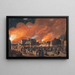 Copenaghen la notte tra il 4 e il 5 settembre visto da Christianshavn - Christoffer Wilhelm Eckersberg — quadro incorniciato alla parete