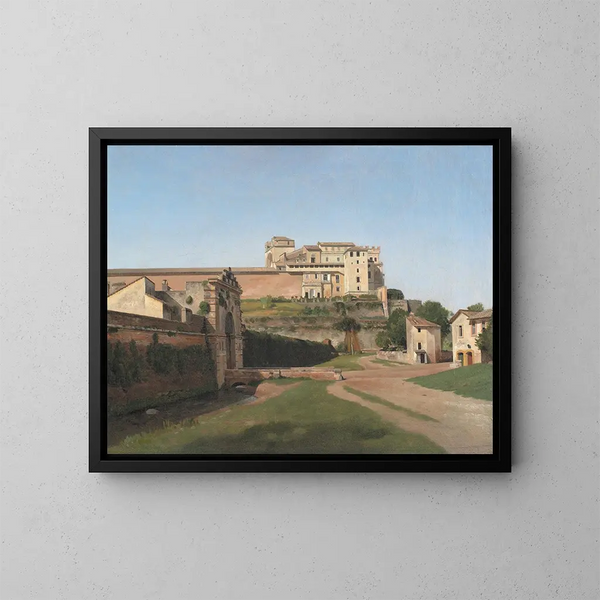Porta Angelica e parte del Vaticano - Christoffer Wilhelm Eckersberg — quadro incorniciato alla parete