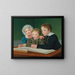 Ritratto dei figli di CF Holms: Adam, Vilhelm, Pauline, Frederikke e Johan Chr Julius - Christoffer Wilhelm Eckersberg — quadro incorniciato alla parete