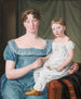 Ritratto di una donna nobile Sophie Hedvig Løvenskiold e di sua figlia di tre anni - Christoffer Wilhelm Eckersberg — vista dell’opera