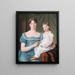 Ritratto di una donna nobile Sophie Hedvig Løvenskiold e di sua figlia di tre anni - Christoffer Wilhelm Eckersberg — quadro incorniciato alla parete