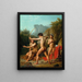 Tre ragazzi spartani che si allenano con l'arco - Christoffer Wilhelm Eckersberg — quadro incorniciato alla parete