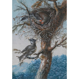 Christoph Ludwig Agricola - A Greater Redpoll And A Crested Tit.webp