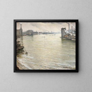 Christopher R W Nevinson - The Thames looking towards Tower Bridge.webp