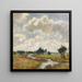 Cielo soleggiato e nuvoloso sopra praterie paludose con un ruscello - Paul Baum — quadro incorniciato alla parete