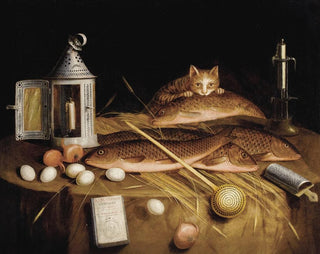Circle Of Sebastian Stoskopff - Kitchen Still Life with Fish and Cat.webp