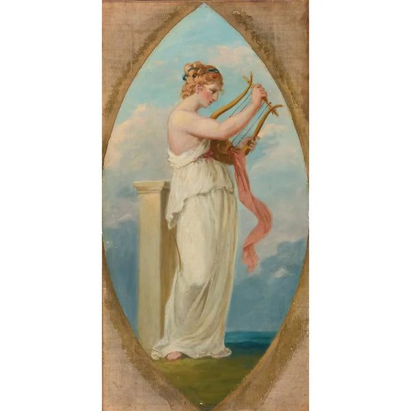 Circle of Angelica Kauffmann - Muse with a harp.webp