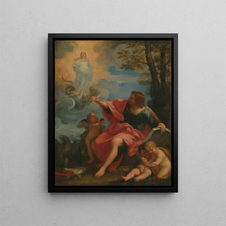Circle of Carlo Maratti - Saint John the Evangelist on Patmos.webp