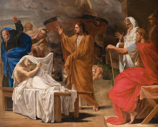 Circle of Eustache Le Sueur - The Christ raising the son of the widow of Naim from the dead.webp