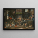 Scimmie in cucina - Cercle di Frans Francken il Giovane — quadro incorniciato alla parete