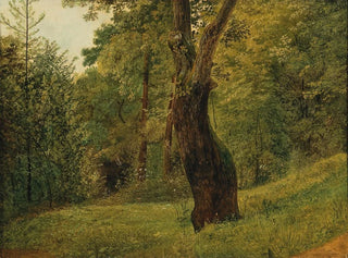 Circle of Friedrich Gauermann - A Tree at the Edge of the Woods.webp