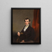 Ritratto di un gentiluomo - Circolo di George Chinnery — quadro incorniciato alla parete