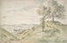 Figures sur une colline regardant un château - Cercle de Gillis Neyts — vista dell’opera