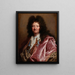 Ritratto di un gentiluomo - Cerchio di Hyacinthe Rigaud — quadro incorniciato alla parete