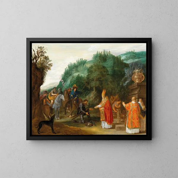 Abraham e Melchisédech - Cerchio di Jacob Symonsz Pynas — quadro incorniciato alla parete