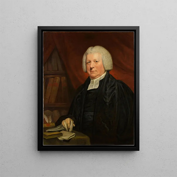 Ritratto del reverendo Samuel Glasse D.D. F.R.S. - Cerchio di John Hoppner — quadro incorniciato alla parete