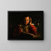 Ritratto di un erudito nel suo studio - Cerchio di Joseph Wright of Derby — quadro incorniciato alla parete
