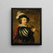 Giocatore di flauto - Cerchio di Marguerite Gérard — quadro incorniciato alla parete