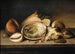 con conchiglie tropicali su un bordo di pietra, inclusi un conchiglia, un murex gigante, porcellane e una ormeau - Cerchio di Nicolaus Matthes — vista dell’opera
