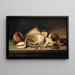 con conchiglie tropicali su un bordo di pietra, inclusi un conchiglia, un murex gigante, porcellane e una ormeau - Cerchio di Nicolaus Matthes — quadro incorniciato alla parete