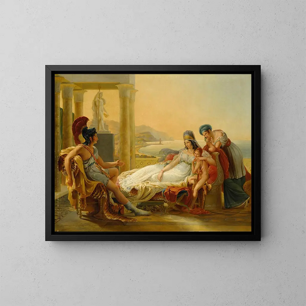 Eneide che racconta le disgrazie di Troia a Didone - Cerchio di Pierre-Narcisse Guérin — quadro incorniciato alla parete