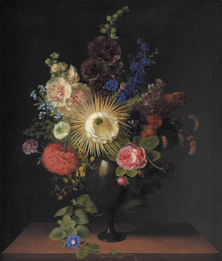 Cladius Detlev Fritzsch - A Cactus Grandiflora And Other Flowers In A Porphyry Vase.webp