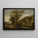 Paesaggio del Reno con una cascata - Claes Jansz van der Willigen — quadro incorniciato alla parete