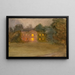 Una grande casa illuminata di notte - Clare Marsh — quadro incorniciato alla parete